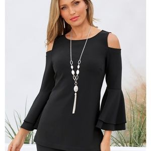 BEYOND TRAVEL™ COLD-SHOULDER TWO LAYER SLEEVE NWT